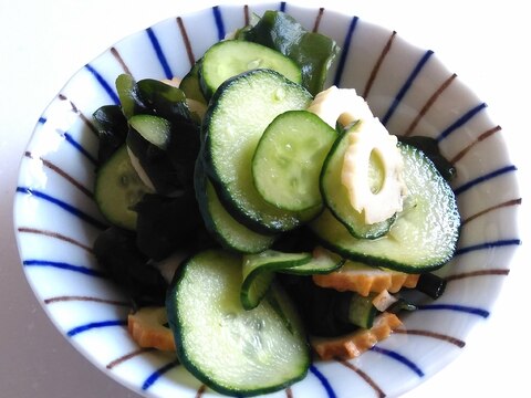 （学校給食）きゅうりとちくわの酢の物